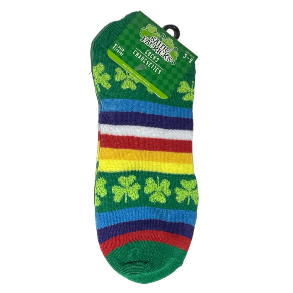 Saint Patrick’s Day Rainbow Ankle Socks Multi Colored